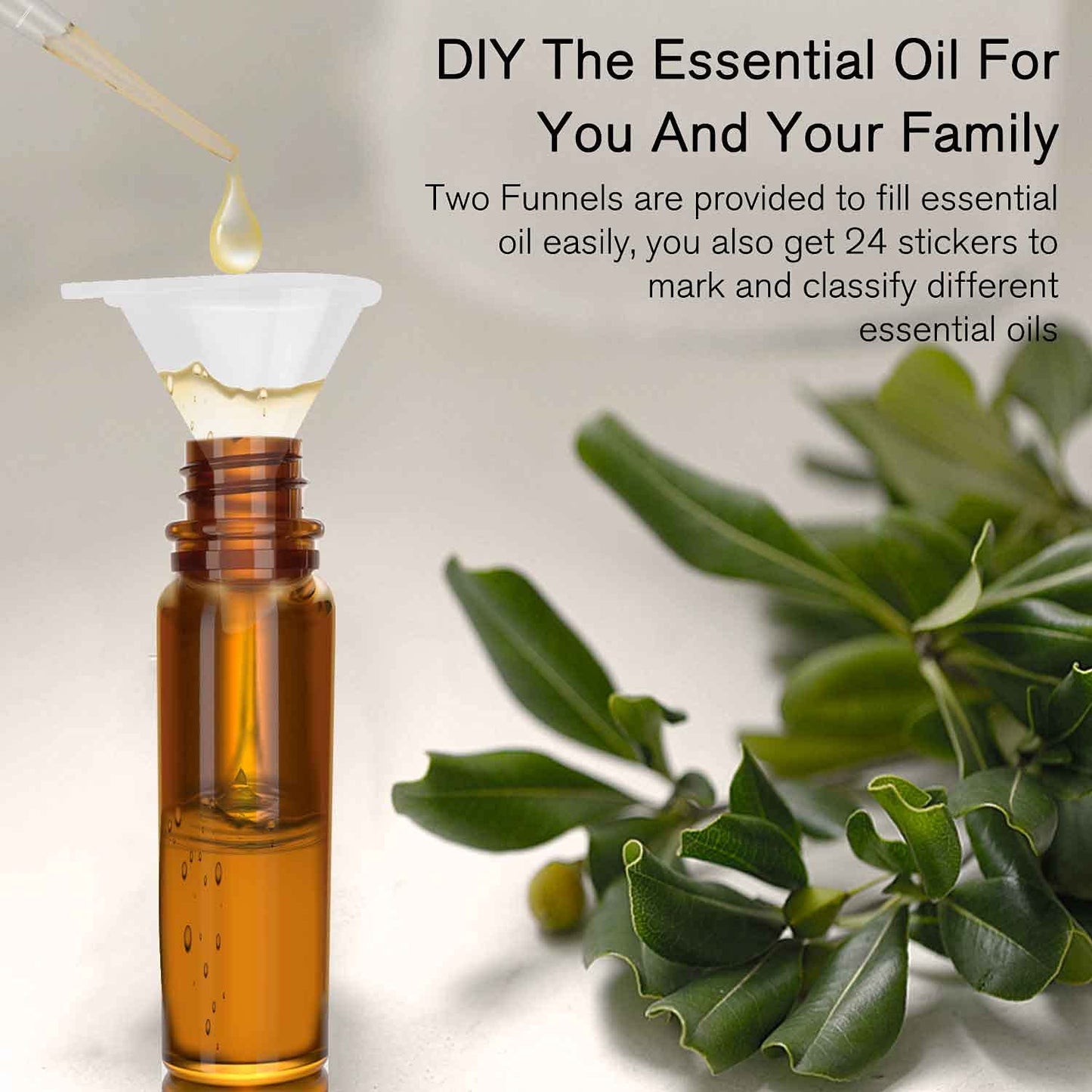 PrettyCare Essential Oil and Roller Bottles β 4 Pack (10ml, Amber Glass)